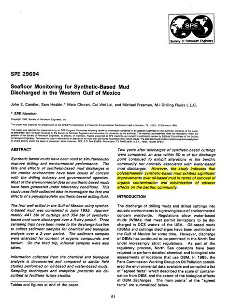 cleaning mud Mexico|Synthetic Base Mud (SBM) Inadvertently Discharged Overboard.